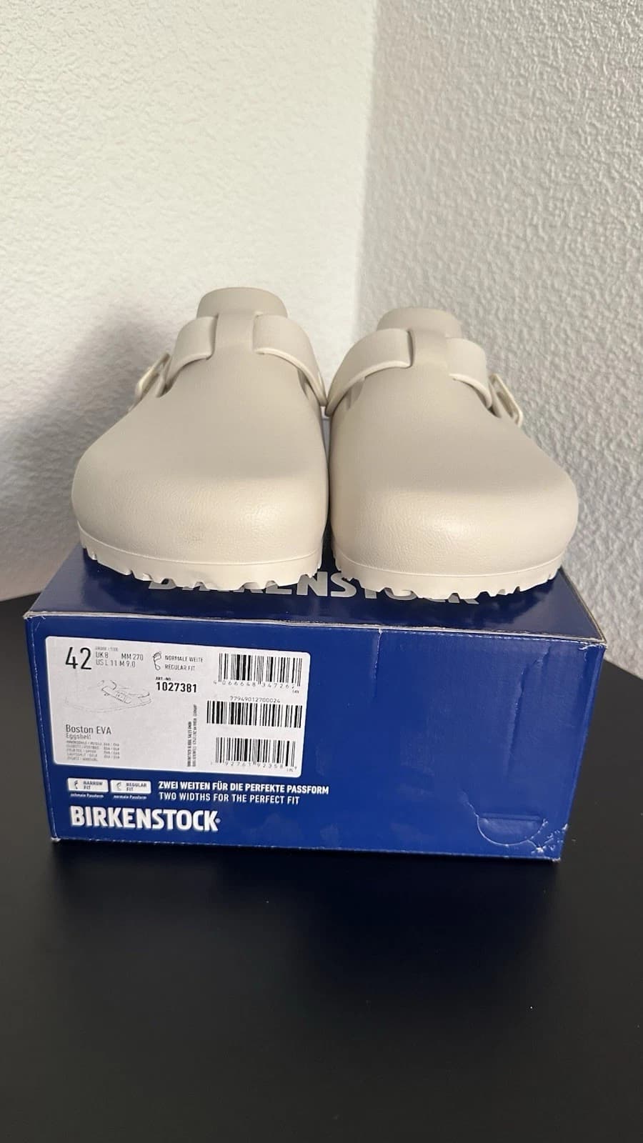 Birkenstock Boston EVA Eggshell Gr. 42 Normale Weite Neu