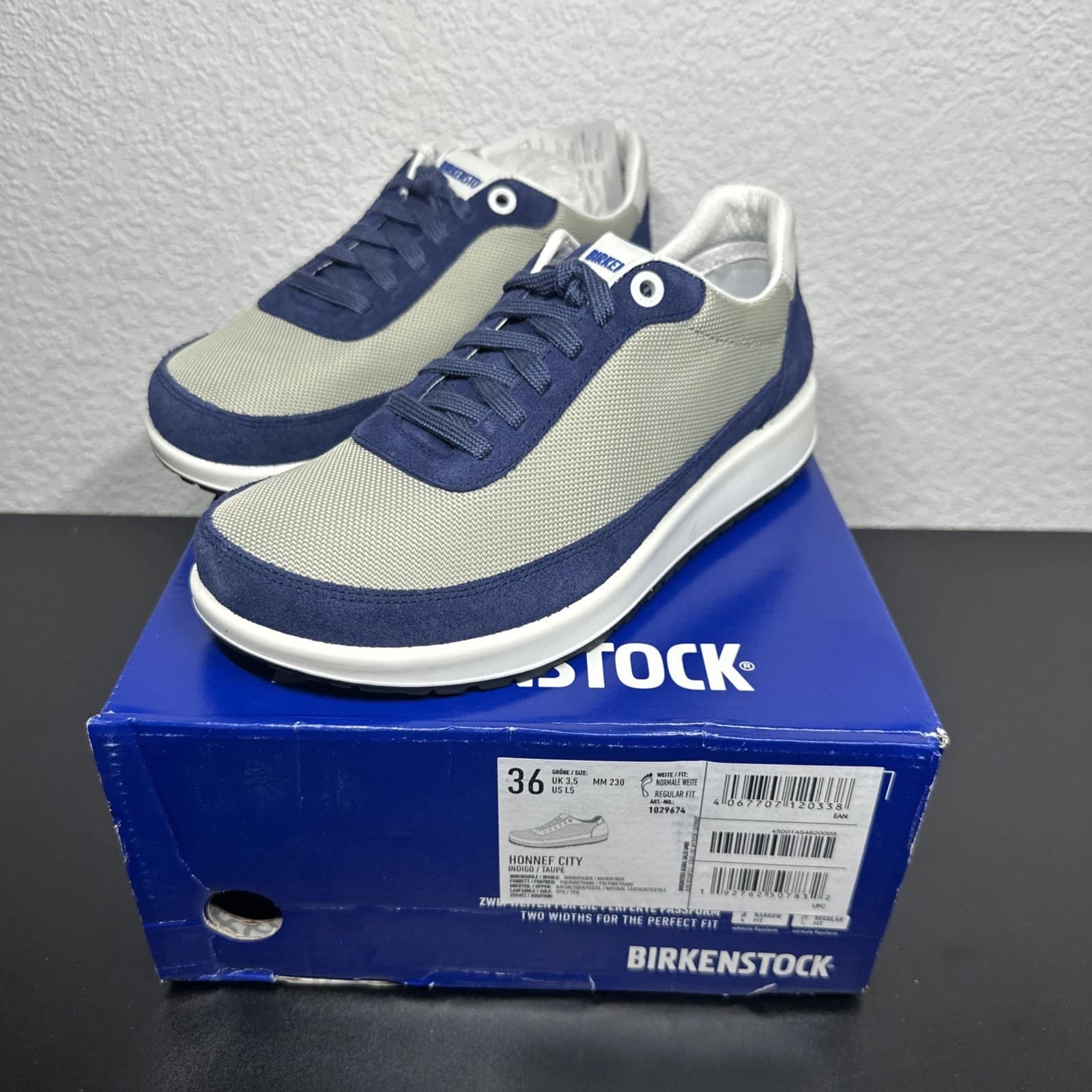 Birkenstock Honnef City Sneaker Indigo Taupe Gr. 36 Normale Weite Neu