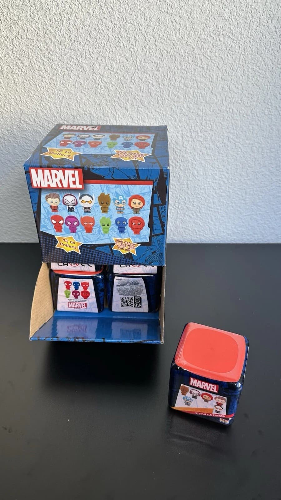 Marvel Puzzle Eraser Sammelfiguren Radierer Blind Box 3D Neu 11 Stk