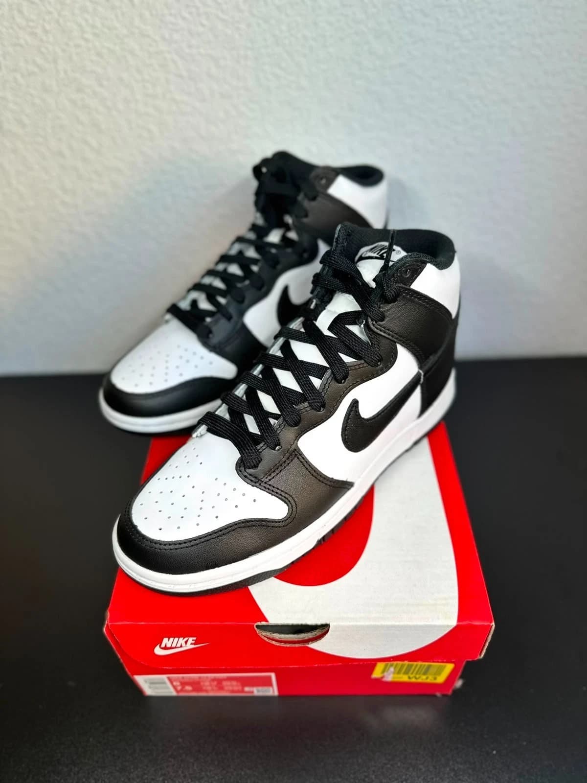 NIKE DUNK HI RETRO PANDA white-black weiß/schwarz high Top Sneaker Gr. 38,5 NEU