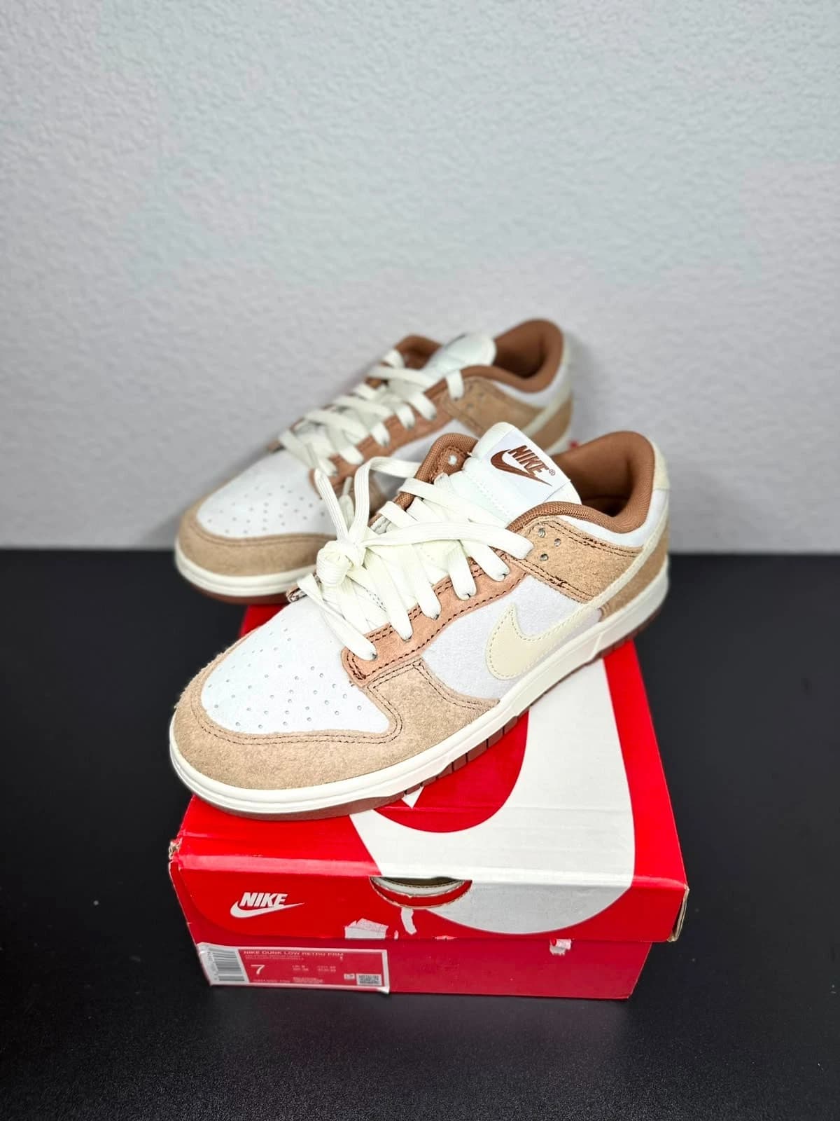 Nike Dunk Low Retro PRM Sail Fossil Medium Curry Sneaker EU 40 Neu
