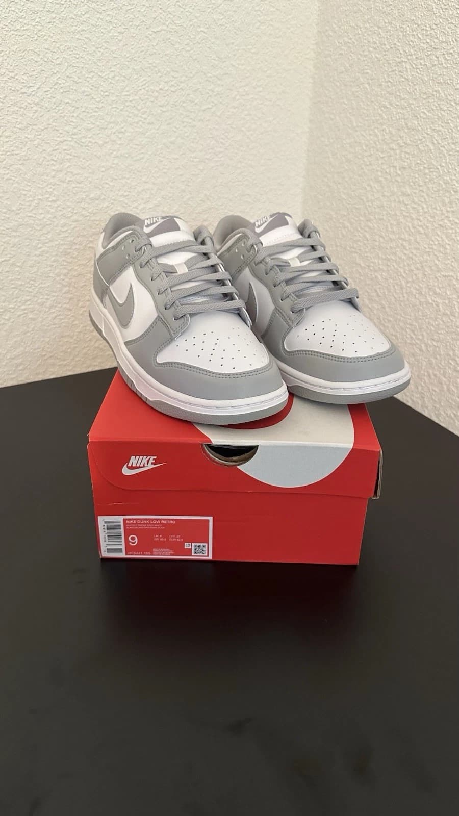 Nike Dunk Low Retro White Light Smoke Grey weiß grau Sneaker HF5441-105 Gr. 42.5